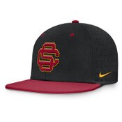 USC Trojans Nike Black SC Interlock Baseball True Structured Aero Bill Fitted Hat